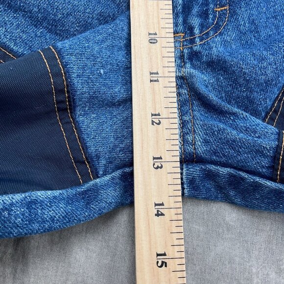 Game Winner Sportswear Brush Jeans Men 38W x 32L Blue Nylon Faced Fish Hunt VTG - Picture 10 of 13